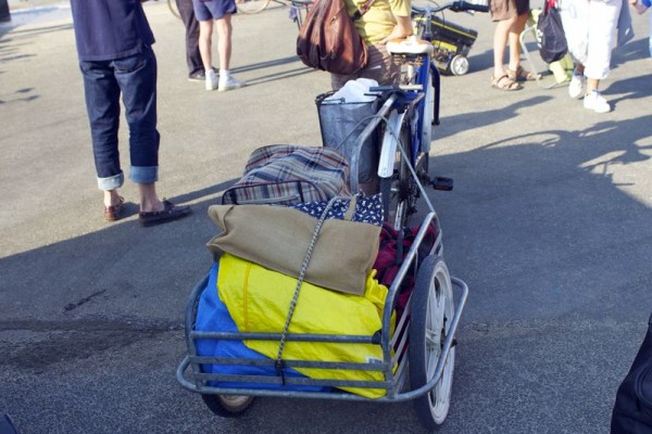 A local stocking up on mainland France before heading back to the Isle of Aix.