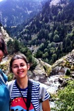 Hanging out in the Pyrenees post TBEX with Isabel.