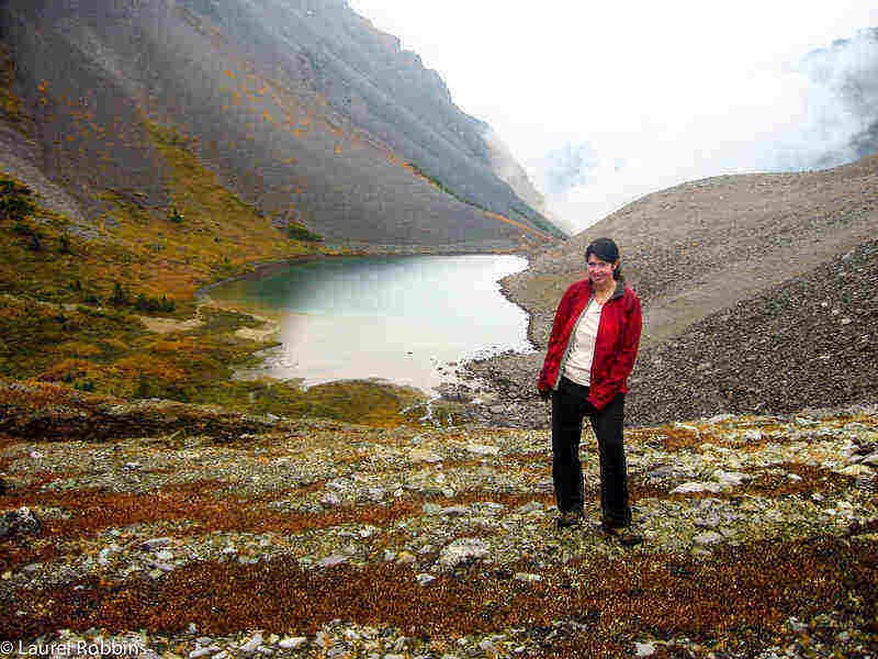 Adventure travel blogger Laurel Robbins hiking in the Canadian Rocky Mountains
