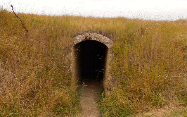 One of many bunkers found in the open-air military museum 