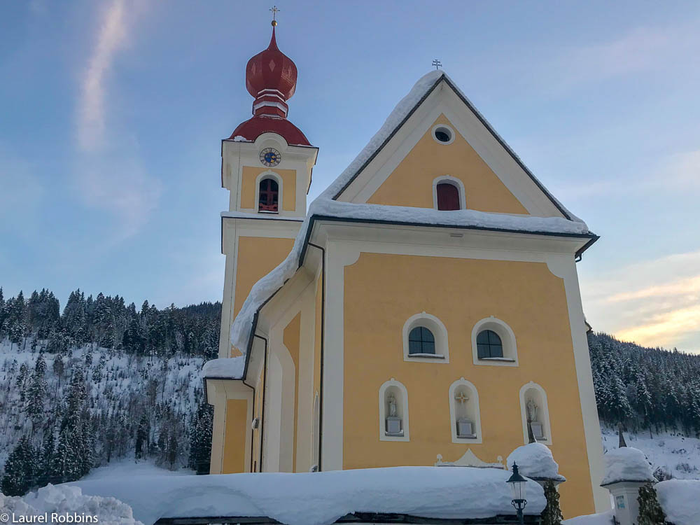 The church in the village of Going in Wilder Kaiser, Austria