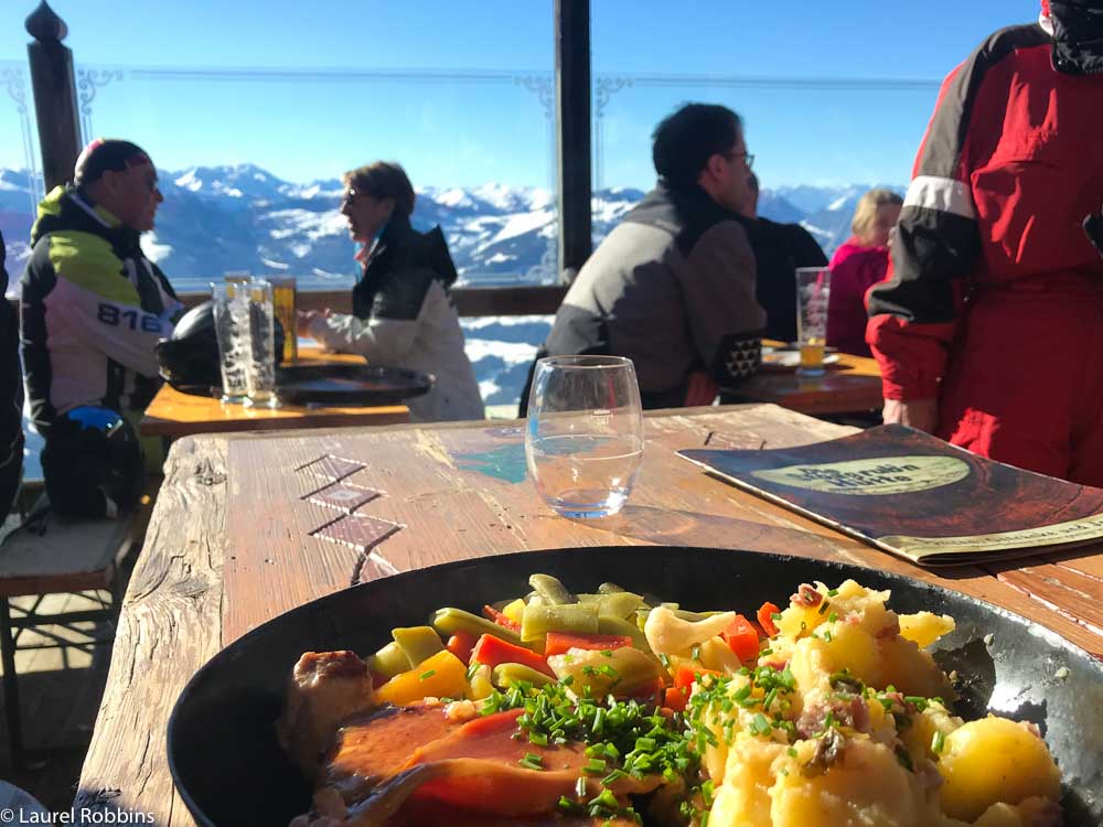A mountain hut serving Tyrolean food at SkiWelt in Wilder Kaiser