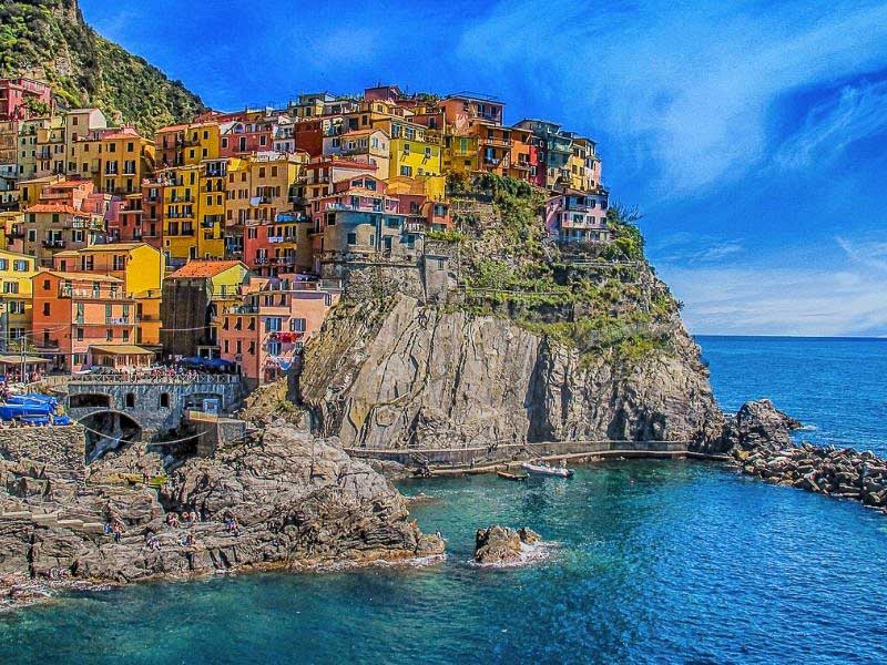 Manarola, one of the 5 Cinque Terre villages you'll visit on your hiking tour