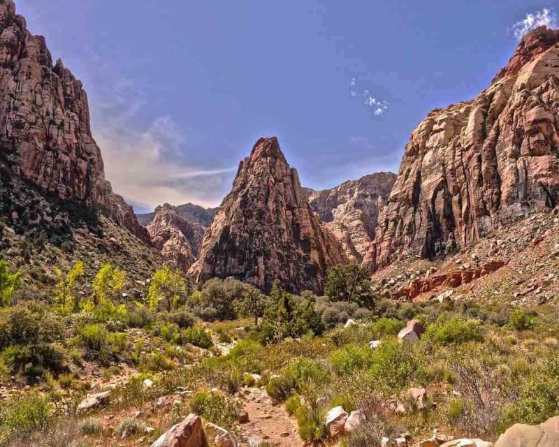 Red Rock Canyon offers hikes near Las Vegas with unique views