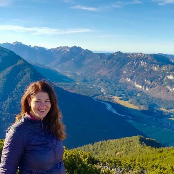 Laurel Robbing hiking in the mountains of Bavaria