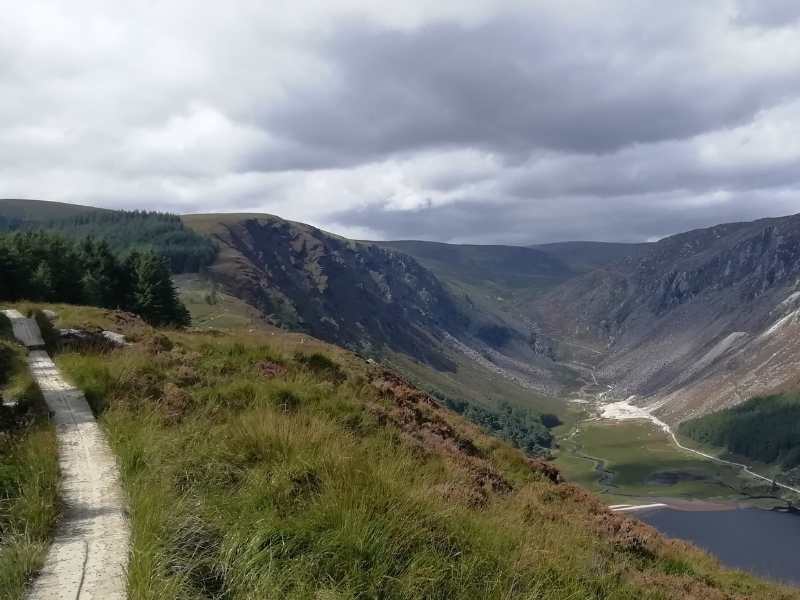 hiking path on the Wicklow Way in Ireland