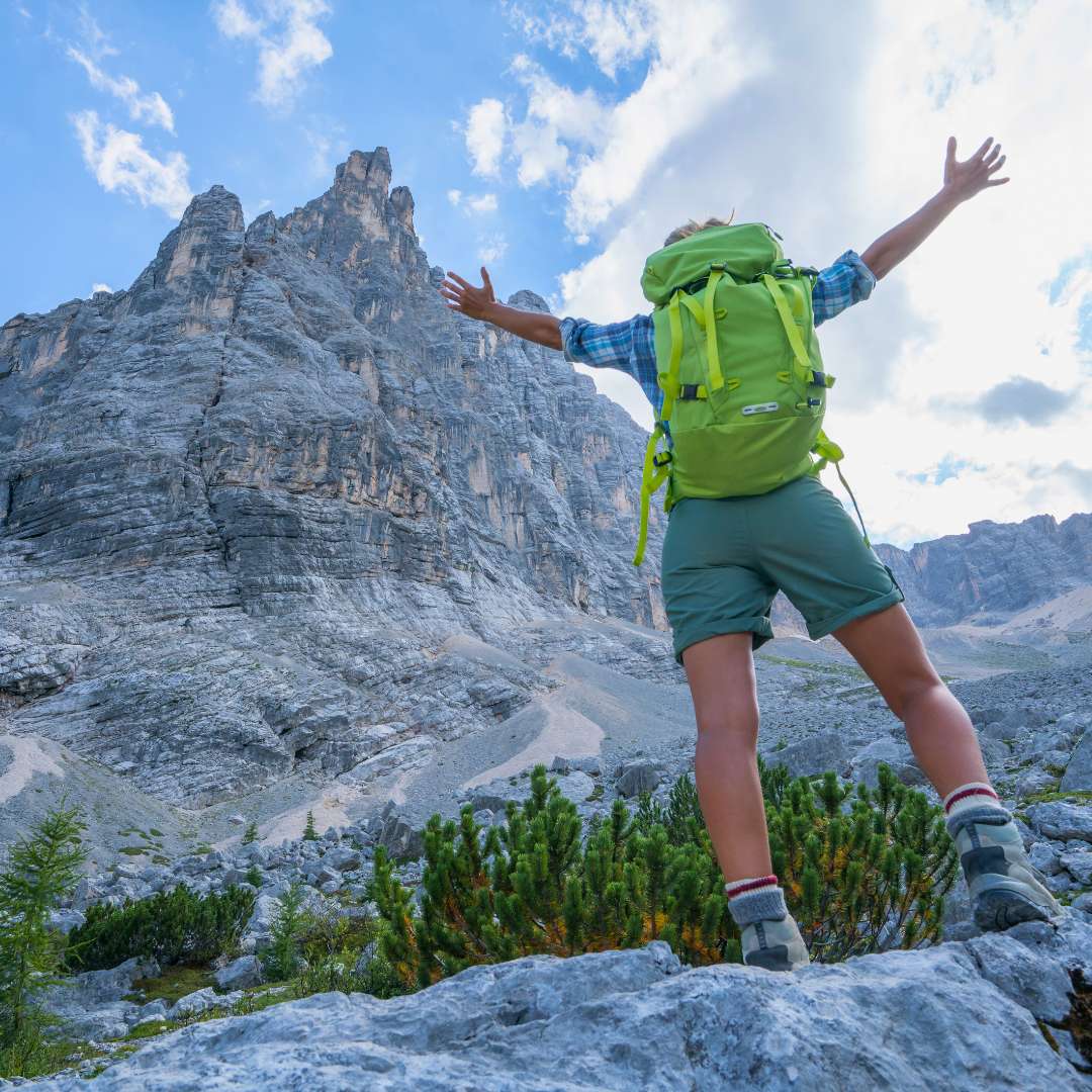 hiker in italy after training plan preparation