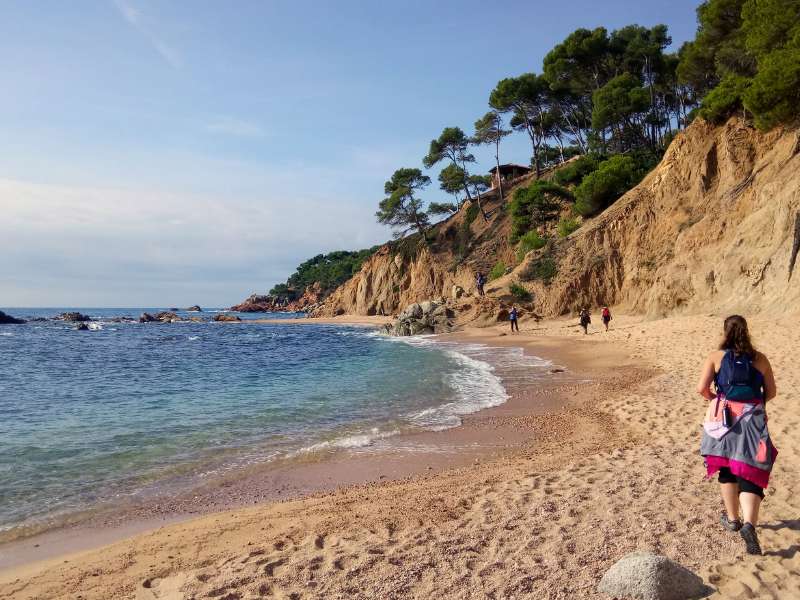costa brava hike in the beach